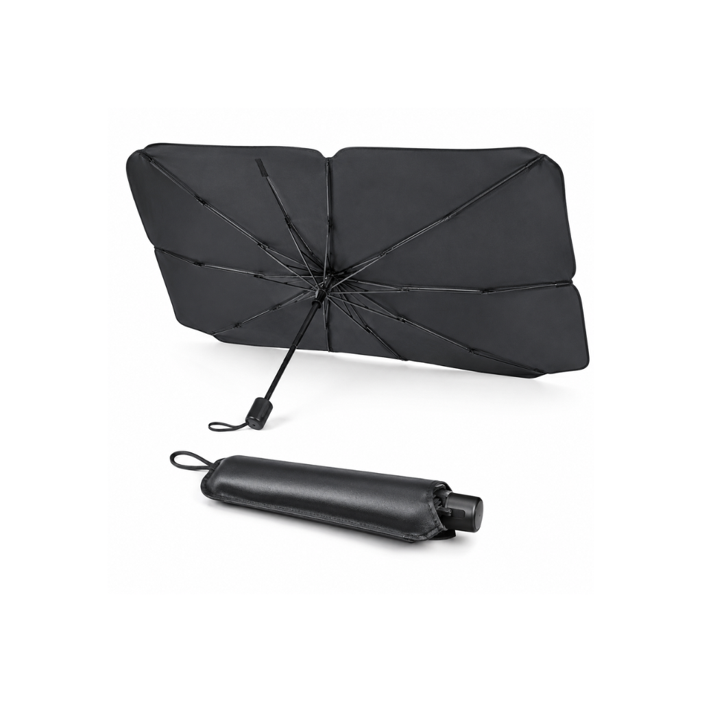 Car Windshield Sun Shade Umbrella | Foldable Car Sunshade with Dashboard Cover | UV Protection for All Cars