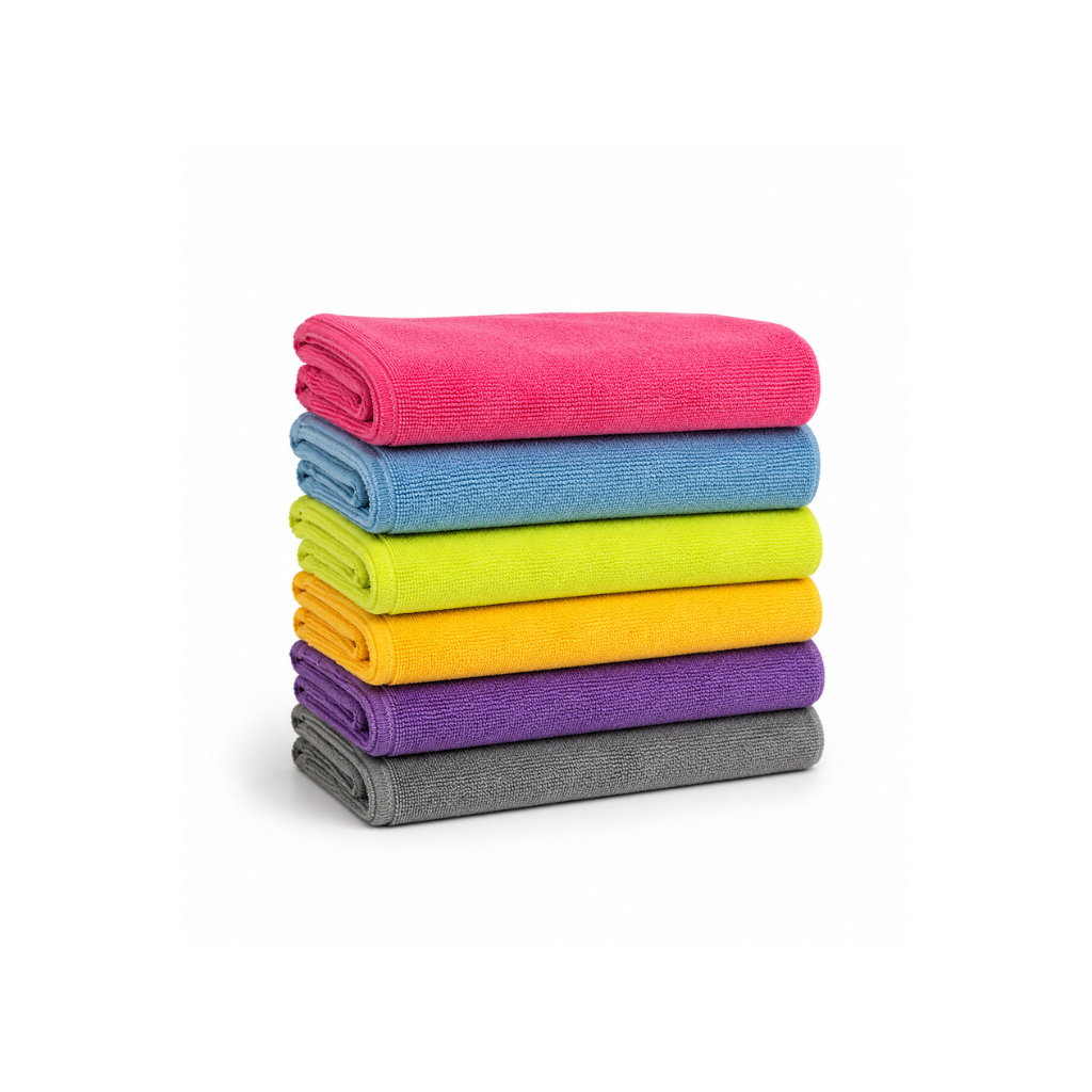 Super Clean Microfiber Cleaning Cloth Pack of 6 | 40x30cm Car Detailing Towels | Scratch-Free Cleaning Cloth
