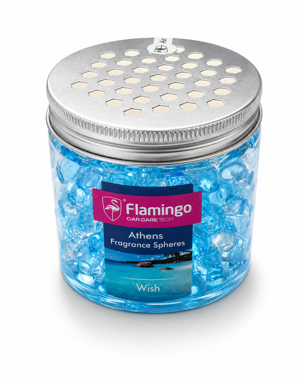 Flamingo Athens Fragrance Spheres Car Air Freshener | Long Lasting Gel Car Perfume | Lavender & Wish